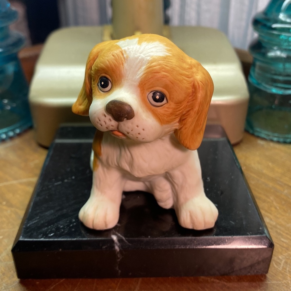2 Vintage Homco Spaniel Dog Puppy Figurines Ruff and Tuff #1407 Home Interiors - Picture 7 of 12